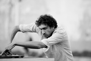 Sculpture working on project