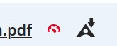 PDF file is showing red on the Accessibility Score Indicator, this requires auto-tagging which can now be done directly within MyBeckett, by clicking on the score and it opens the walk through panel to the right.