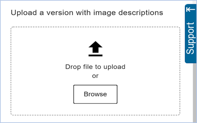 Picture showing Ally's upload box