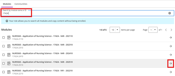 Copy items dashboard and search box