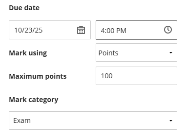 Grade Centre options