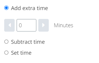 Add extra time