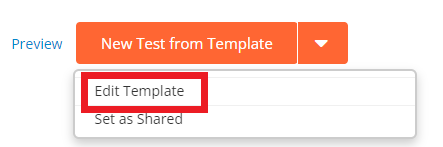 edit template drop down menu