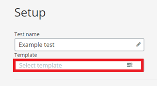 Template drop down menu