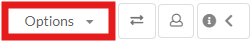 Options dropdown menu in Inspera Assessment