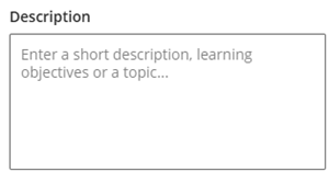 Knowledge check description text box