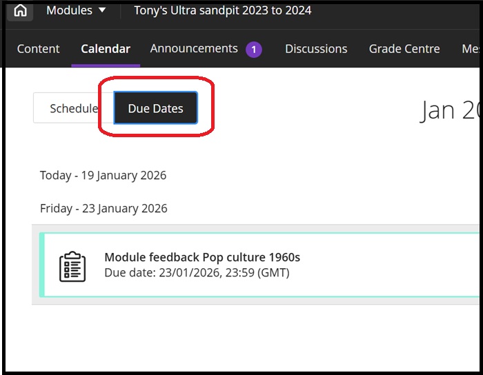 Calendar due date 6 Jan 26