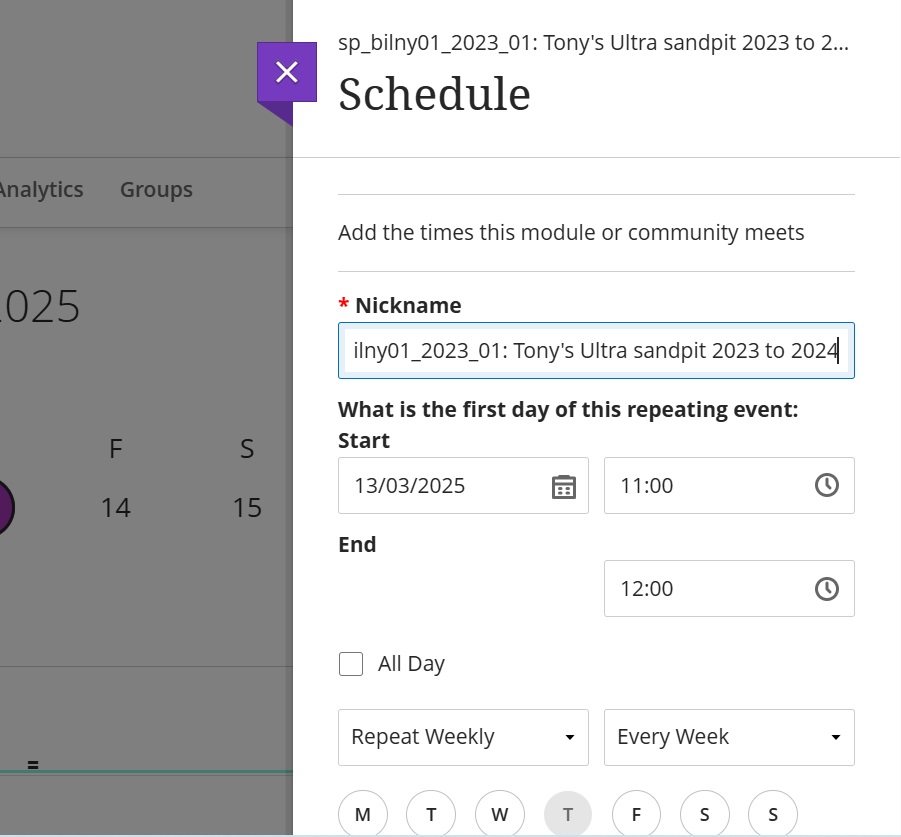 calendar edit mod sched 8