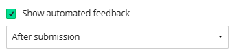 Automated feedback options