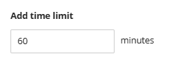 Time limit in minutes