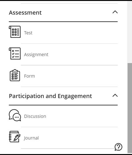 create Item menu list part 2