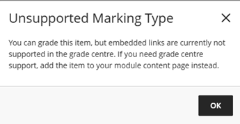 Turnitin unsupported marking type message