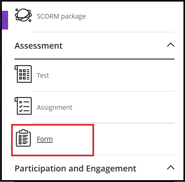 Create forms bottom menu 3