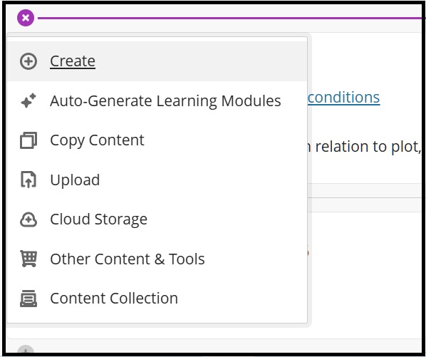 Create menu plus icon 1