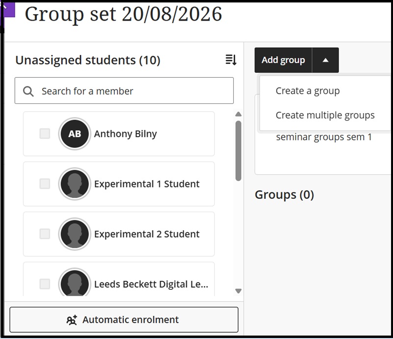 Groups manual assign 3