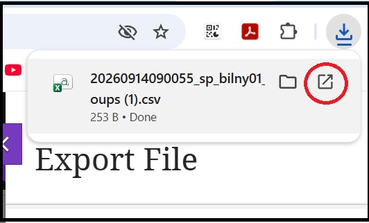 Export grp sets file open 4