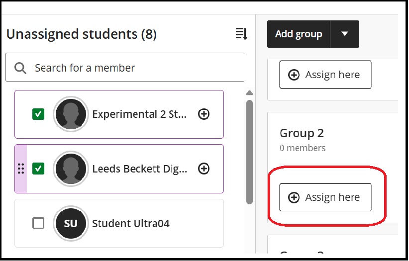 Groups manual assign stu 3f