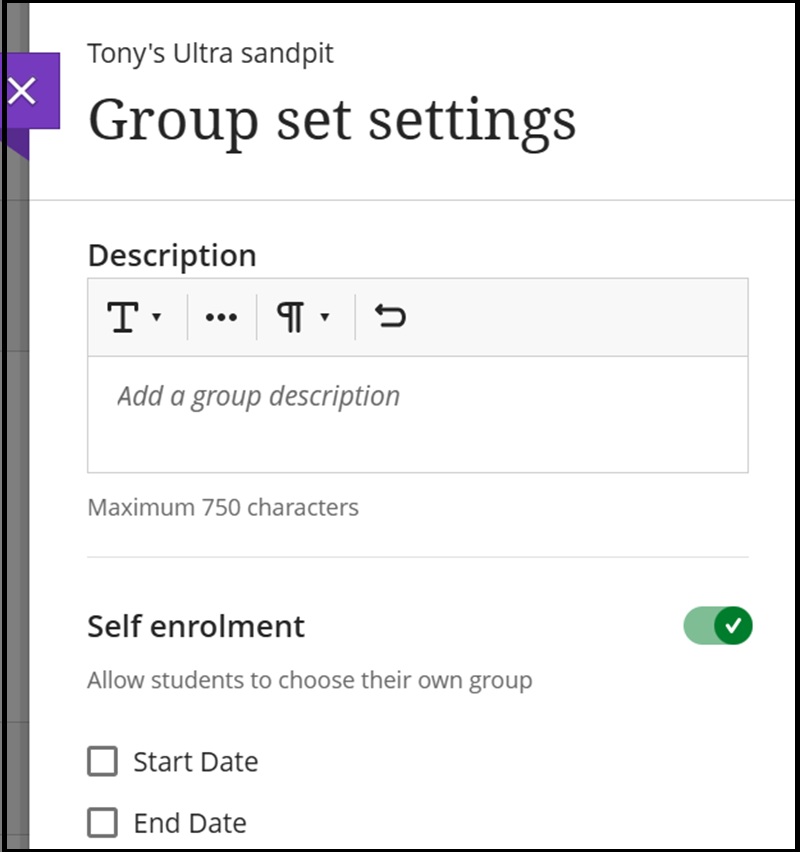 self enrol grp set 1