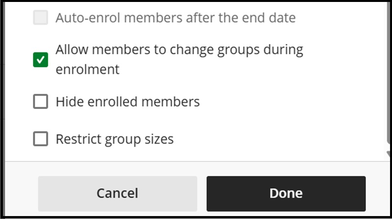 self enrol grp set 2