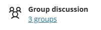 Number of groups assigned to discussion
