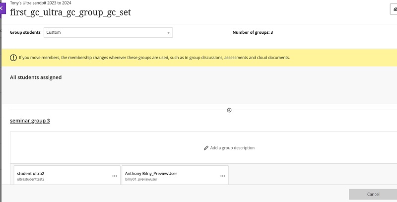 Groups import members assigned 11