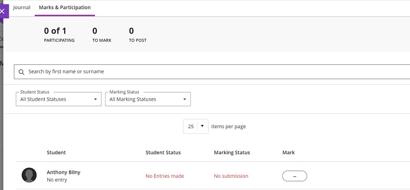 journals marks and partic 6