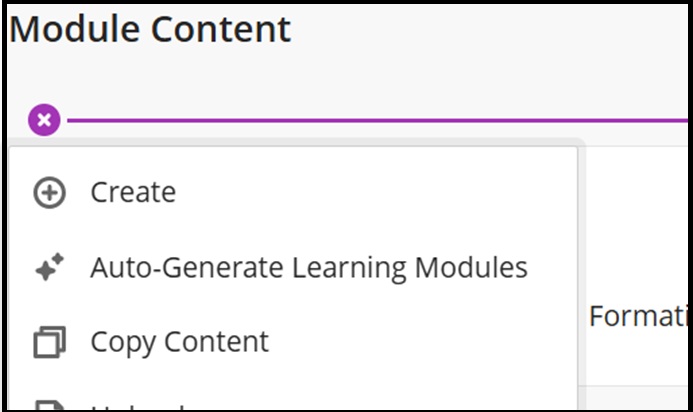 Create menu 1