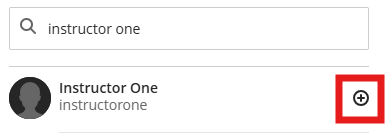 plus button to add user's role in module