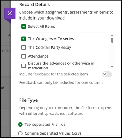 Grade centre download items format 34