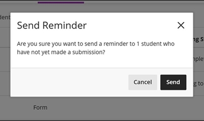 Grade centre main tab send reminder 2