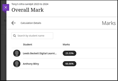 Grade centre overall mark weight marks tab set 64