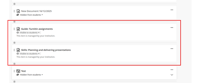 Learning Object Repository in a Module