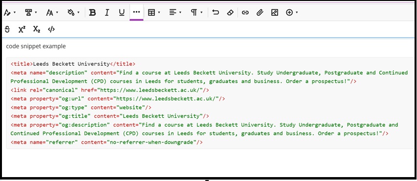 Text box LH code snip 2d