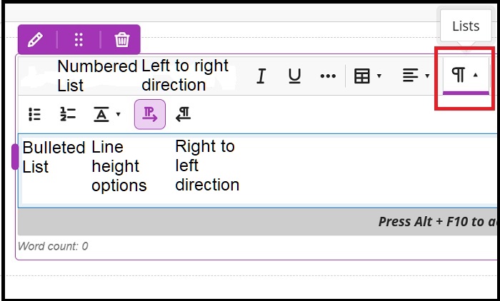 Text box RH lists 3a