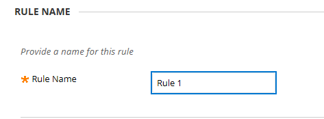 Creating a Rule example in Adaptive Release