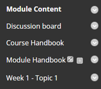 Module menu