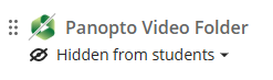Panopto video folder link