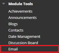 Email on Module Tools