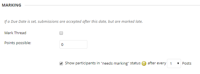 Marking, Forum, Threads, MyBeckett
