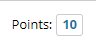 Points input box