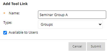 Adding the group link to a module