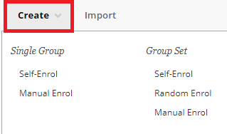 Create module groups button