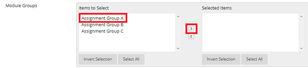 List of available module groups