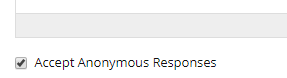 Anonymous responses checkbox