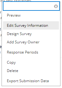 Edit Survey Information
