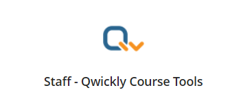 Staff Qwickly Course Tools link