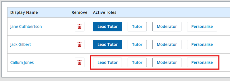 Screenshot showing how to select a role for a newly added manager on an ATLAS workspace