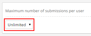 Maximum submission options