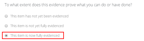 Evidence options