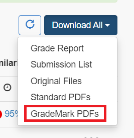 Grade Mark PDF Download Option